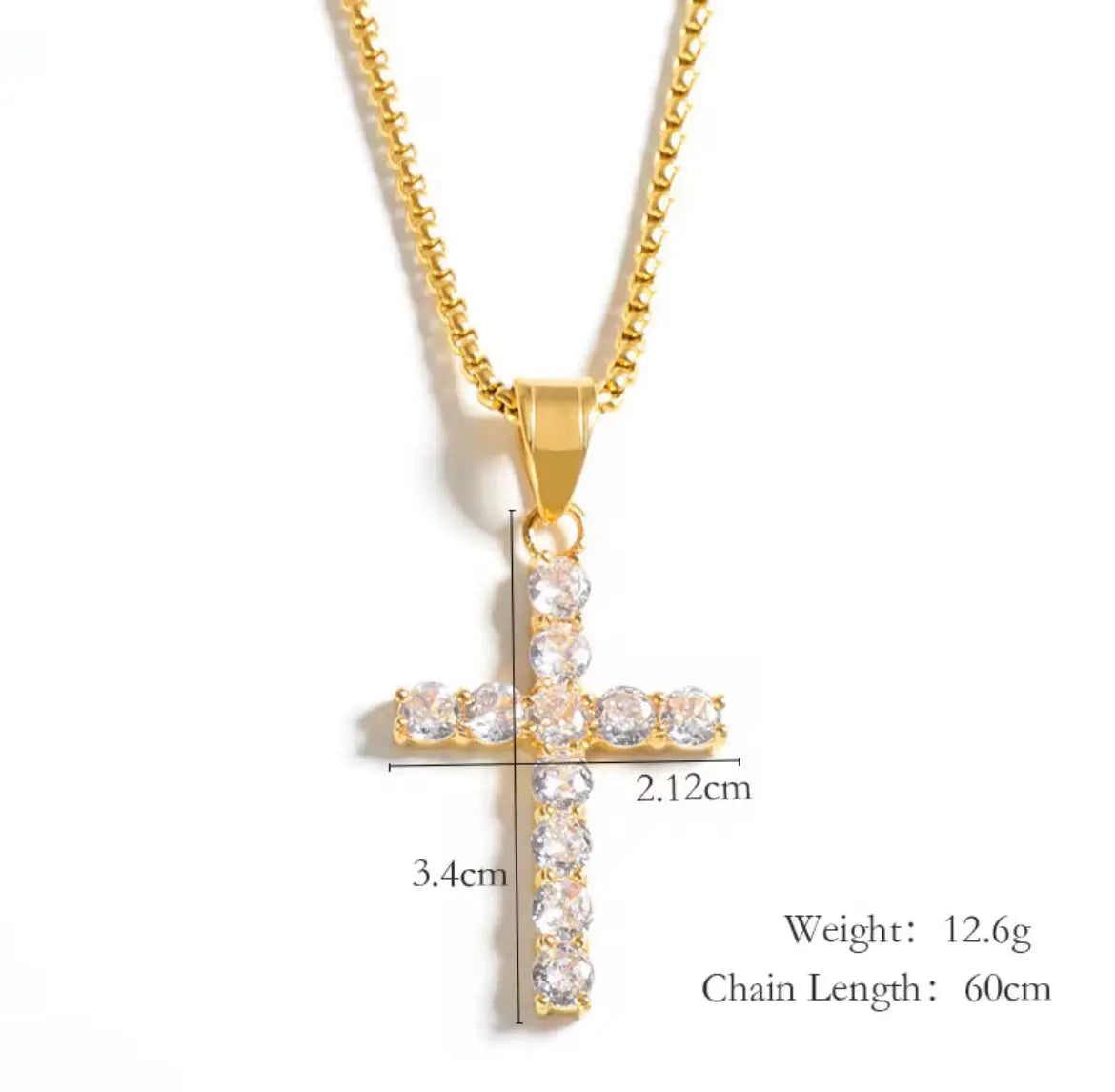 He is Risen cz Cross necklace Pretty Little Patriot