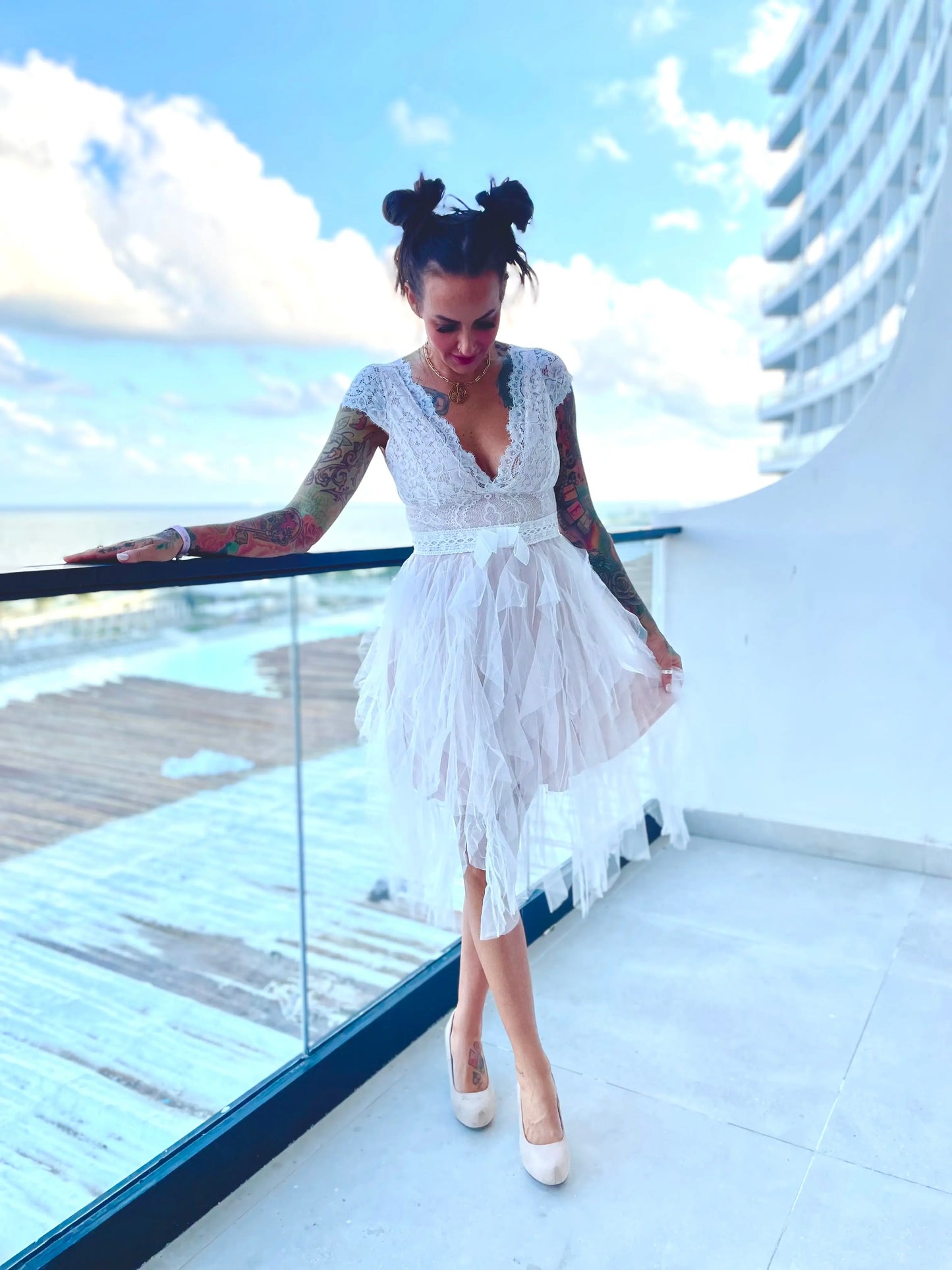 Lace White Party Dress Pretty Little Patriot