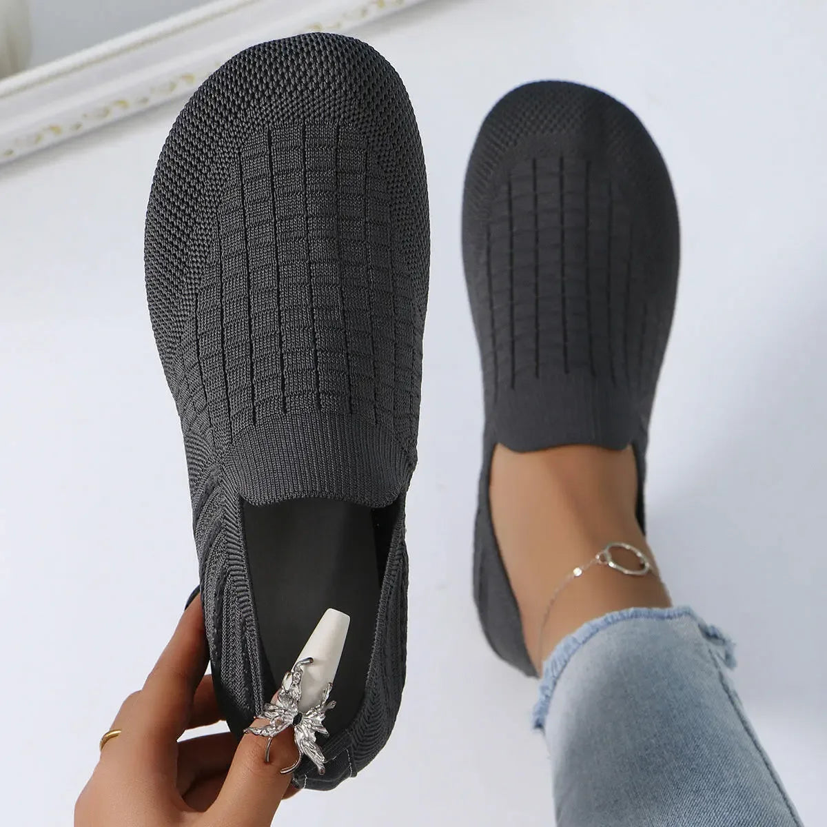 Women's Fashion Solid Color Casual Flat Shoes - Plush Fashion Hub