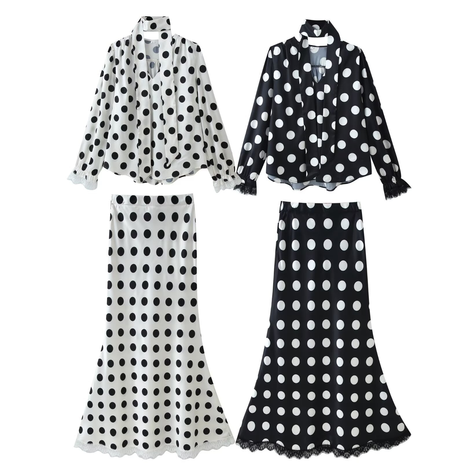 Women's Elegant V-Neck Sleeveless Top and High-Waisted Skirt Set