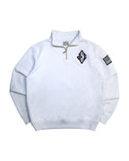Vintage Retro Embroidered Hooded Polo Sweatshirt