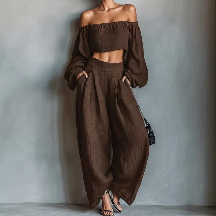Relaxed Wide-Leg Trouser Set
