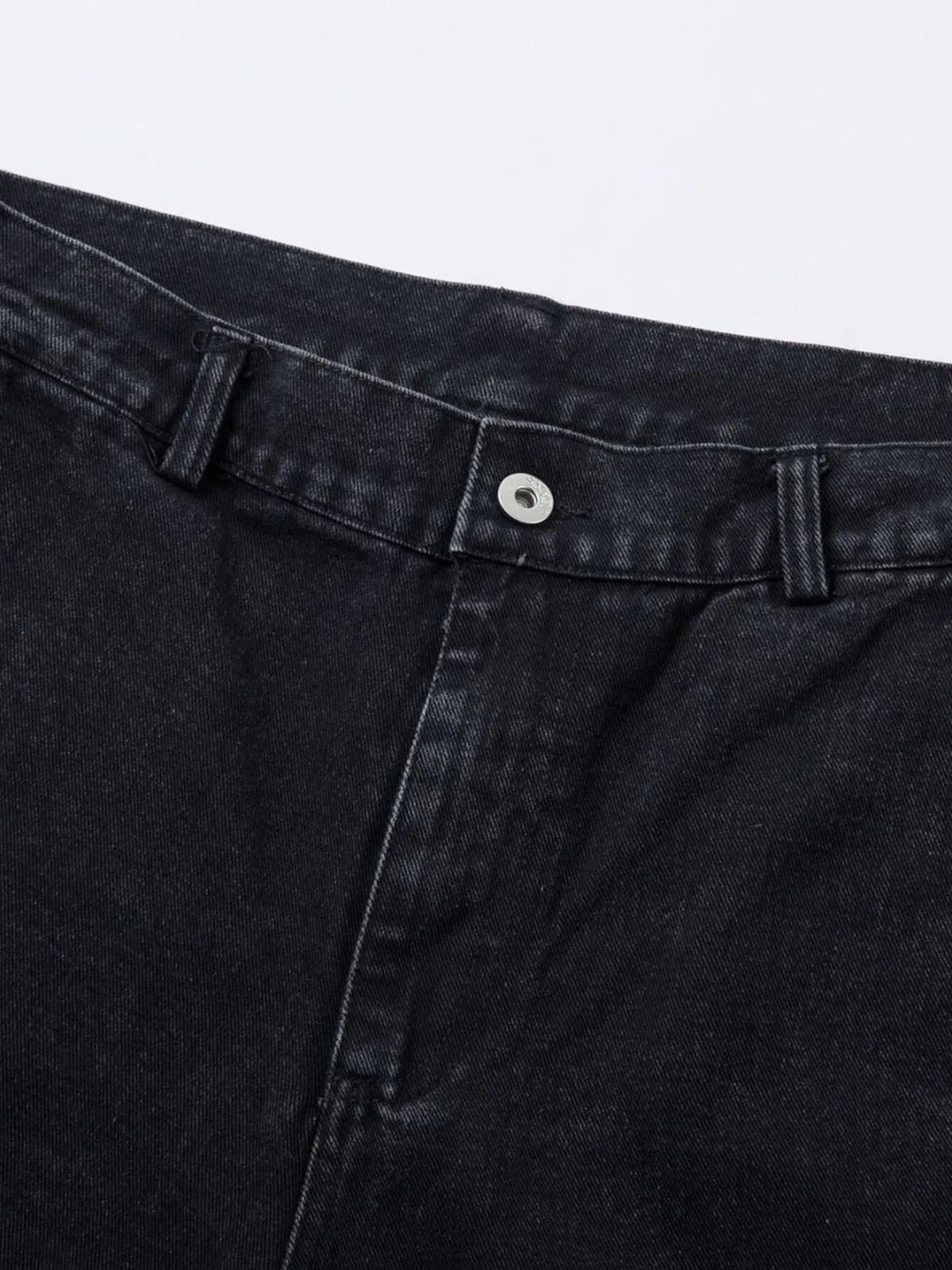 Men's wide leg denim jeans by Plush Fashion Hub, showing the relaxed fit and classic blue denim fabric.