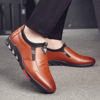 Leather Shoes Mens Leather Spring New Mens Business - Plush Fashions Shop 