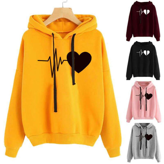 Heart Print Streetwear Hoodies Women Sweatshirt Spring Autumn Long SleExperience comfort and style with our Heart Print Streetwear Hoodies for women! The unique design is sure to turn heads, while the good quality material provides ultSweatshirtPlush Fashions ShopPlush Fashion Shop