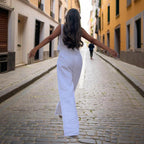 Women’s V-neck button-front vest and high-waist pants set by FitiqueFit, casualwear featuring a stylish, coordinated ensemble.
