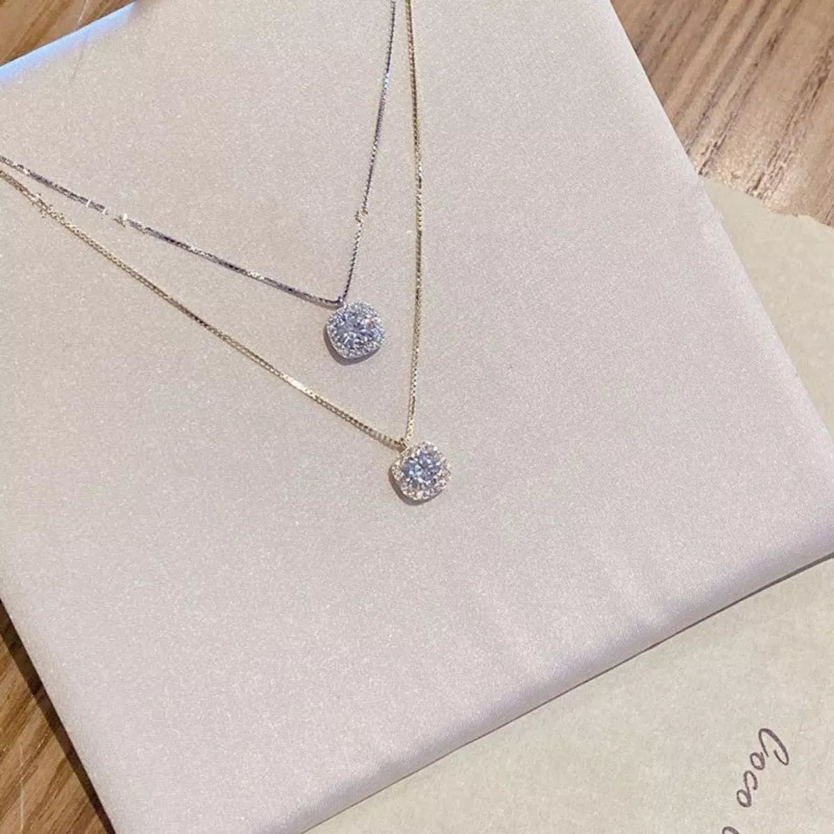 Sterling silver zircon pendant necklace with elegant design, featuring a sparkling zircon stone, perfect for stylish jewelry collection.