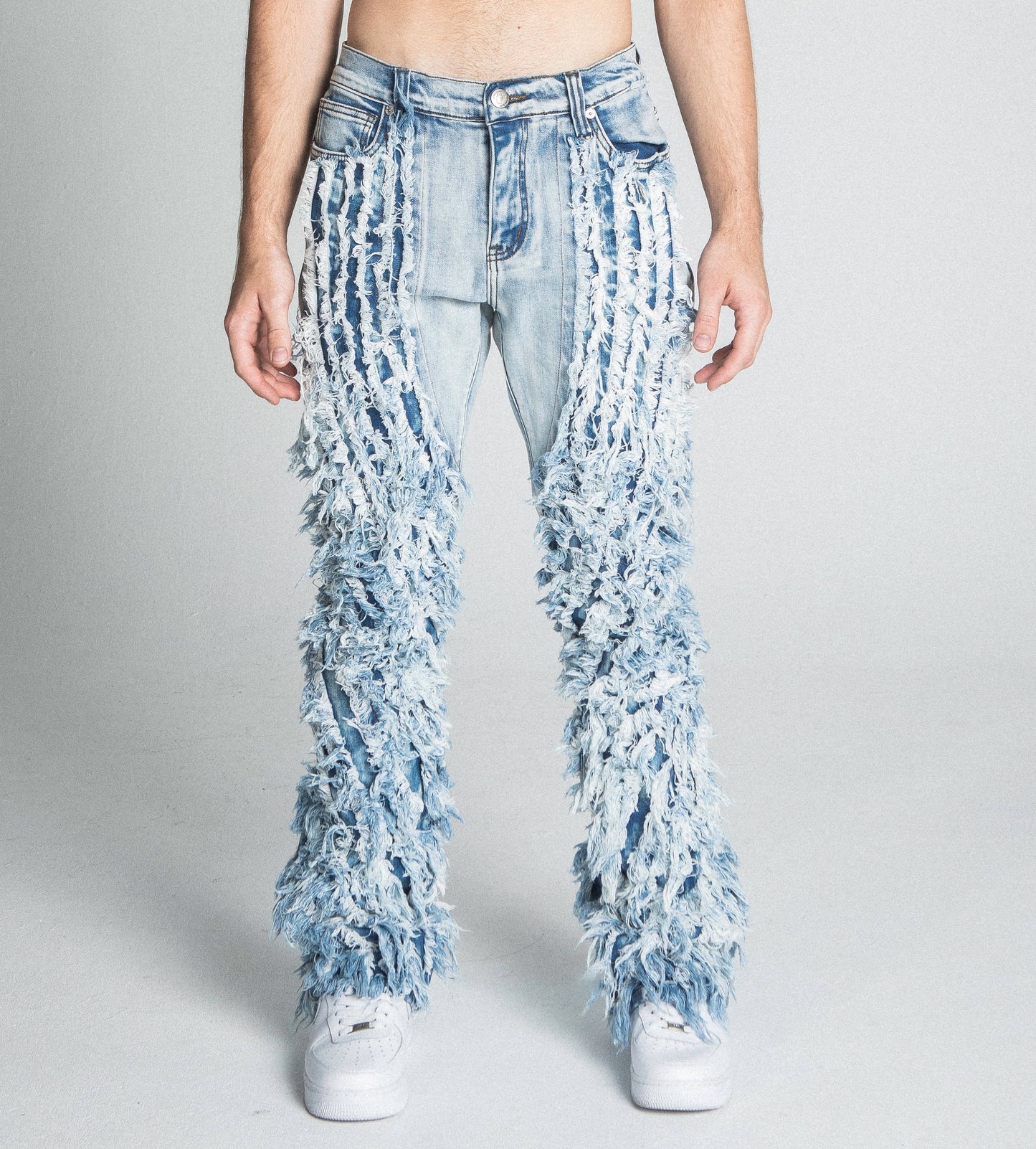 Extreme Frayed Stacked Jeans - Traditional Wash ARMOR JEANS 149.00