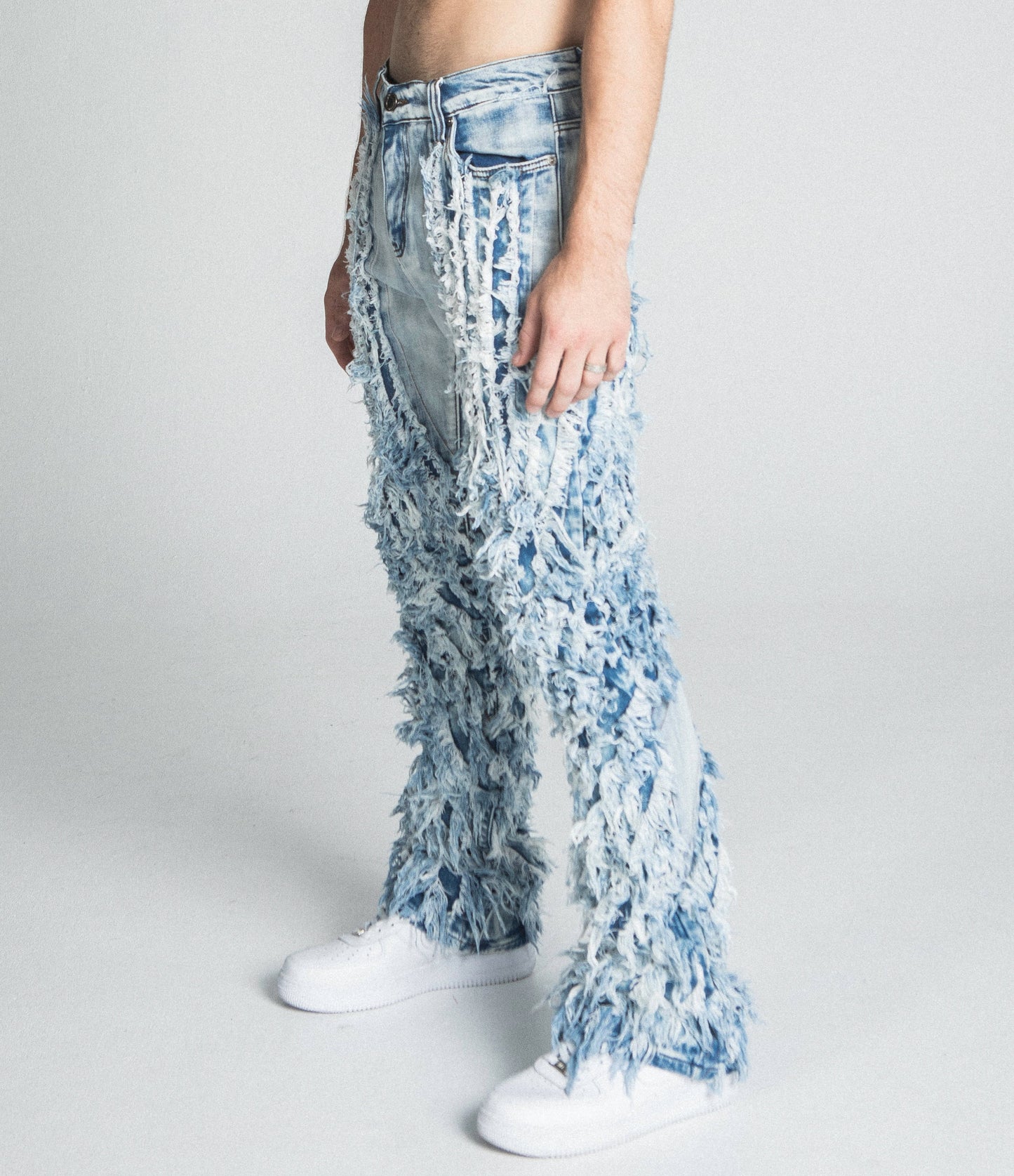 Extreme Frayed Stacked Jeans - Traditional Wash ARMOR JEANS