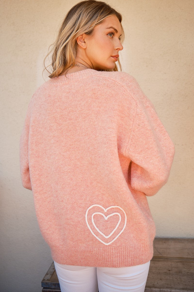 The WIFEY & Heart Round Neck Sweater - Plush Fashion Shop #