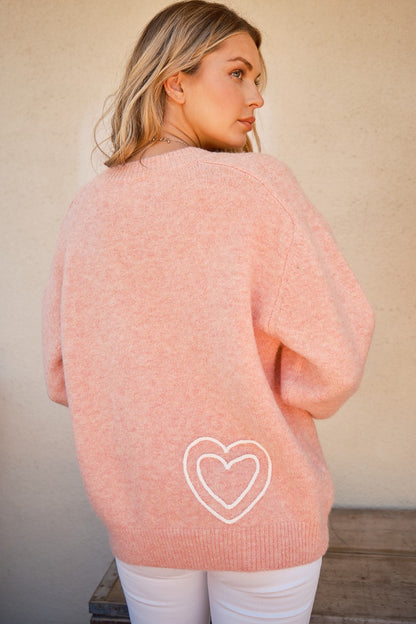 The WIFEY & Heart Round Neck Sweater - Plush Fashion Shop #