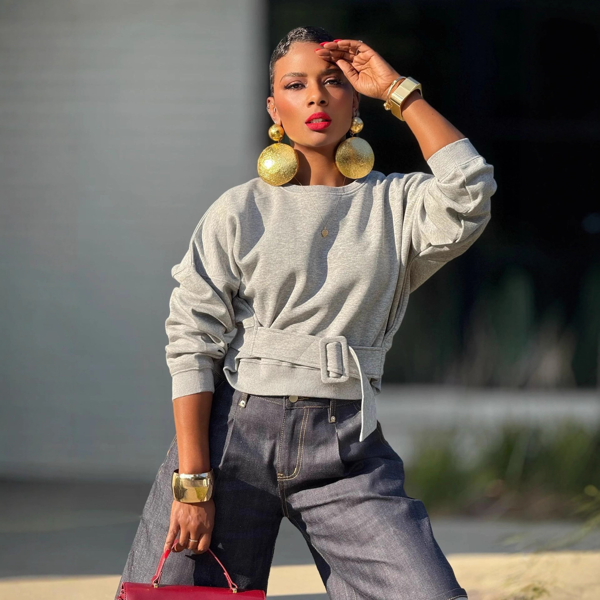 Plush Fashion Hub hooded crop sweatshirt featuring a relaxed fit and casual style, shown in a neutral color with front pocket.