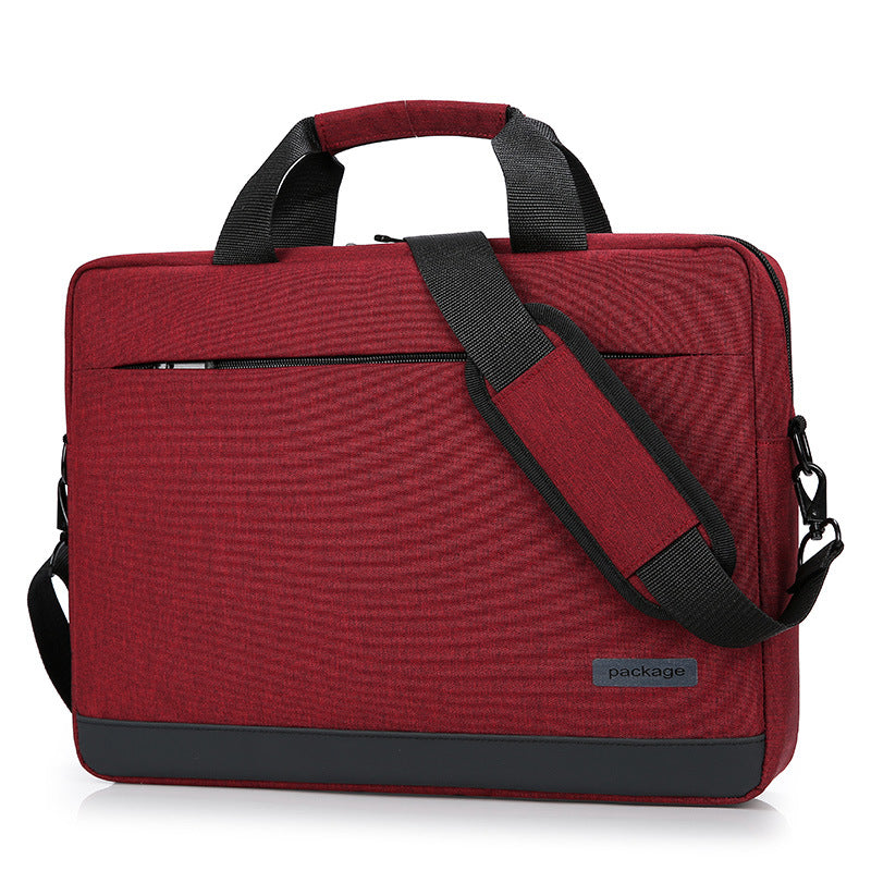 Pi-Mart computer briefcase with shoulder strap, featuring a sleek design and multiple compartments for business essentials.
