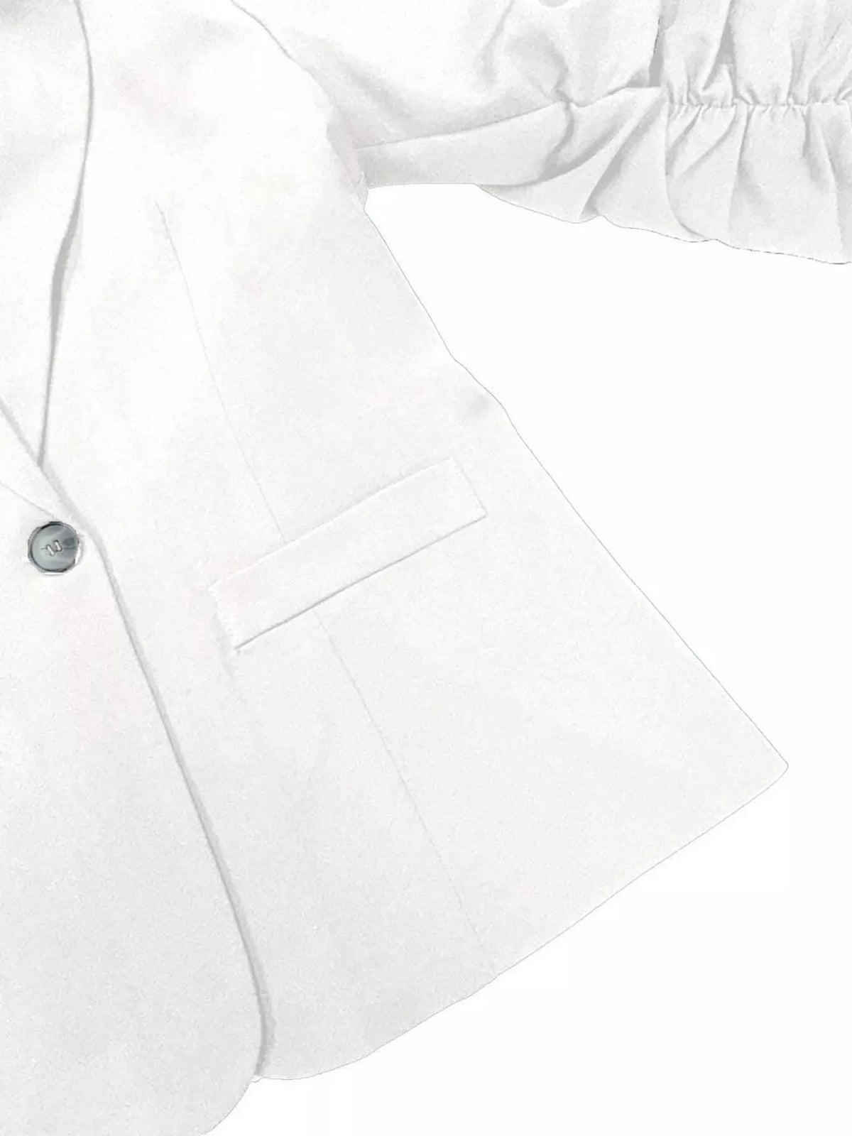 Plus size casual blazer with one-button lapel collar and tailored fit, featuring a sleek, versatile design for everyday wear.