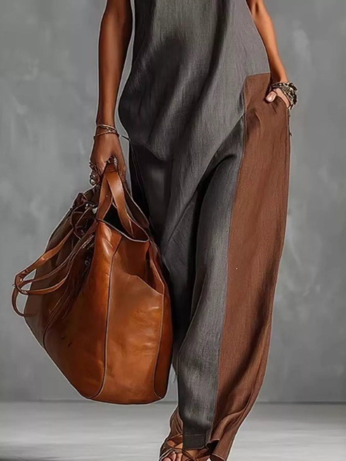 Plus size color block sleeveless maxi dress by Plush Fashion Hub featuring a mock neck and vibrant color block design.
