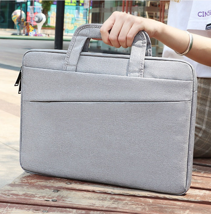 Pi-Mart laptop business briefcase with padded compartments, black leather finish, and sturdy handles for professional use.