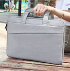 Pi-Mart laptop business briefcase with padded compartments, black leather finish, and sturdy handles for professional use.