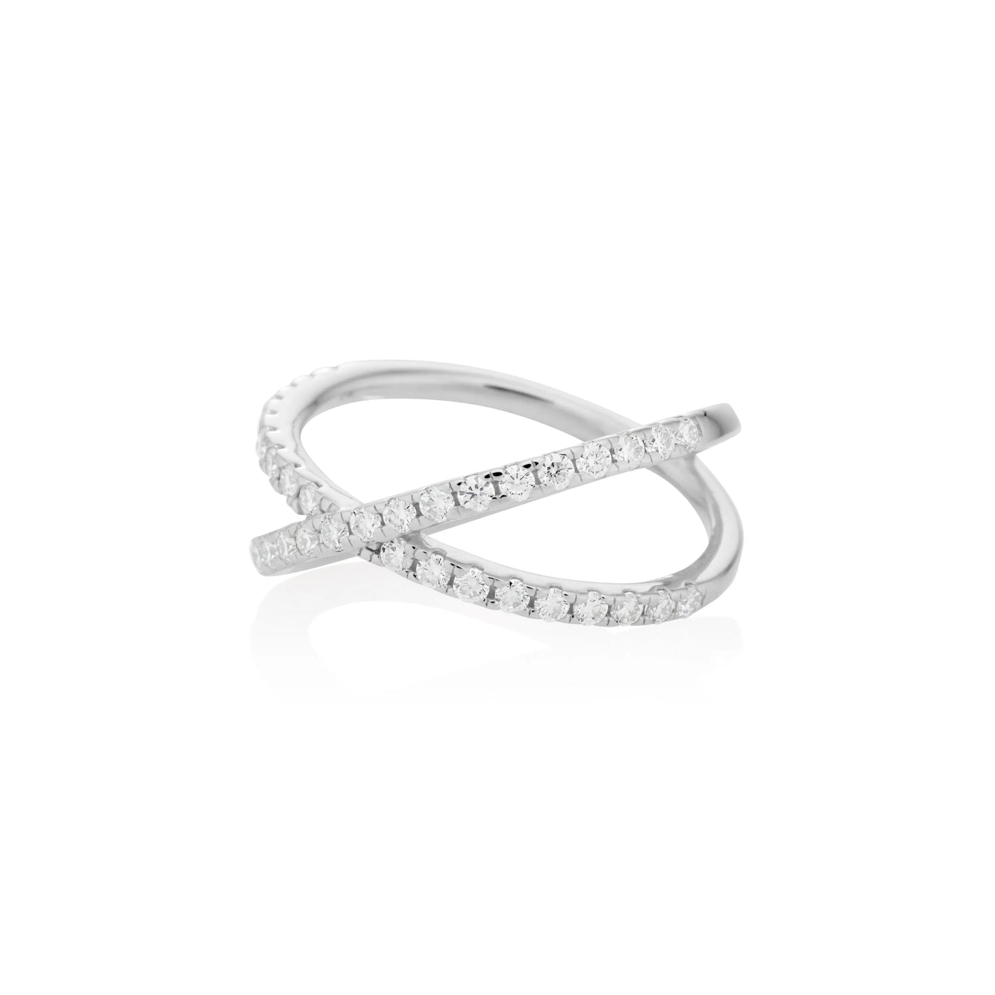 1.5mm Moissanite Infinity Ring in 925 Sterling Silver Jayco Jewelry