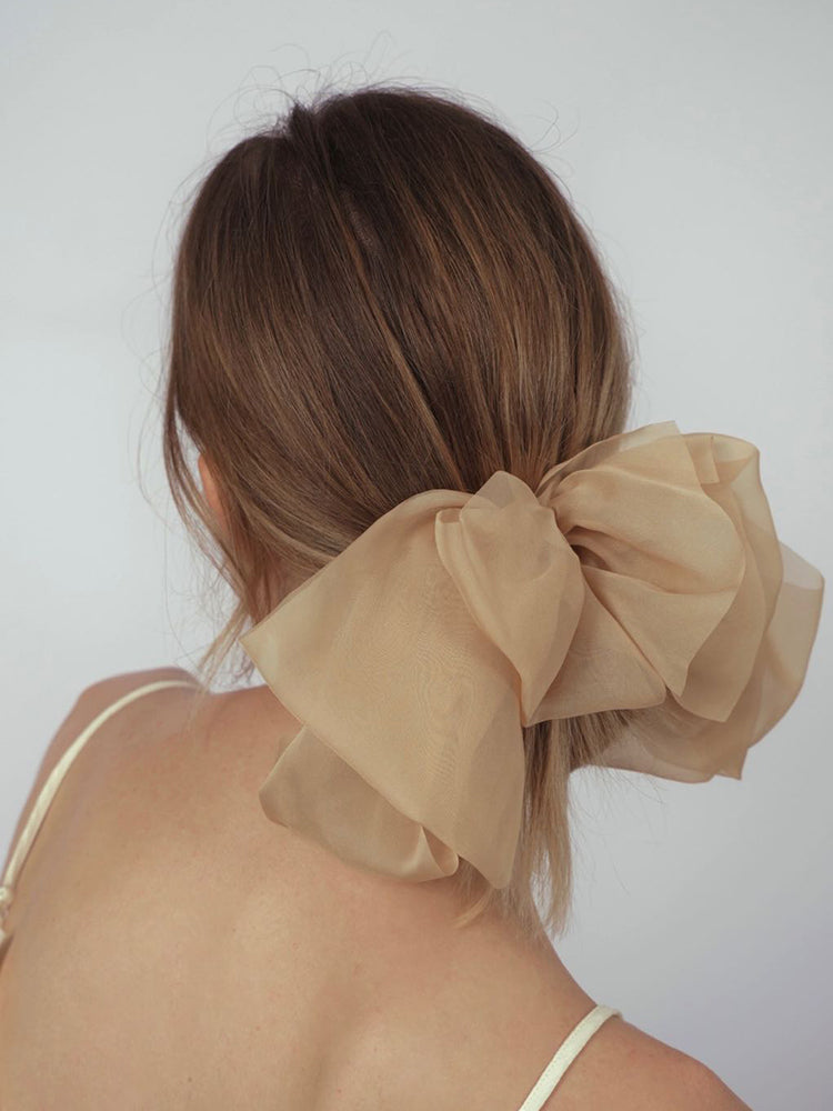 Bow Hairpin Single Clip Sweet Tulle Clip Plush Fashion Hub
