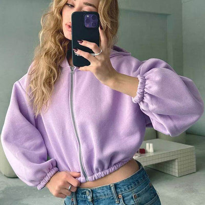 Women's Solid Color Hoodies - Plush Fashion Shop #