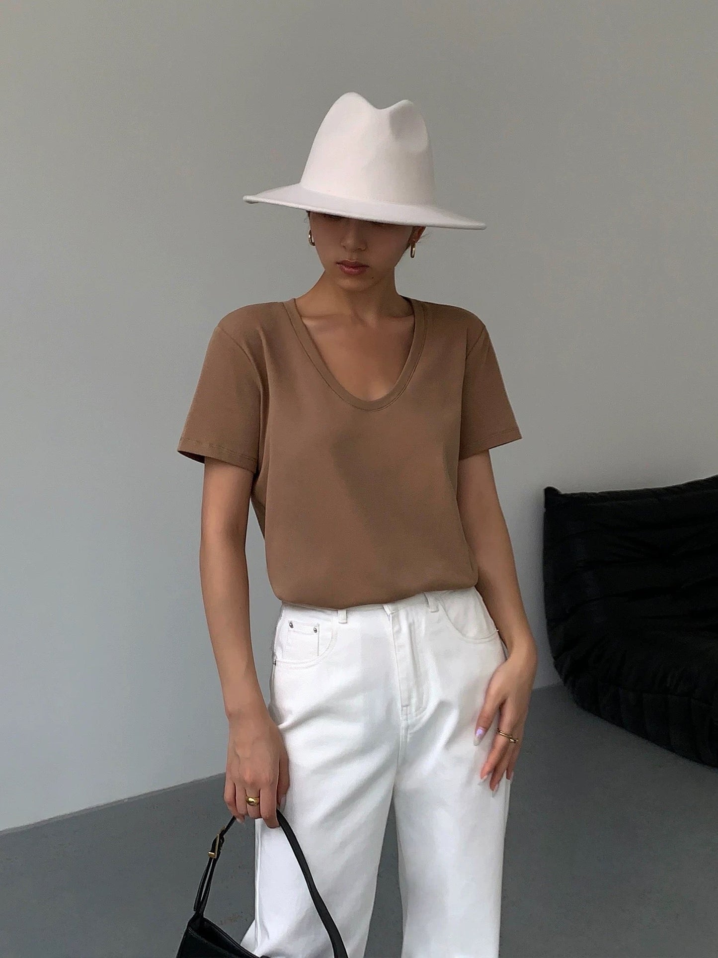 Casual V-Neck Short-Sleeved Top Plush Fashion Hub