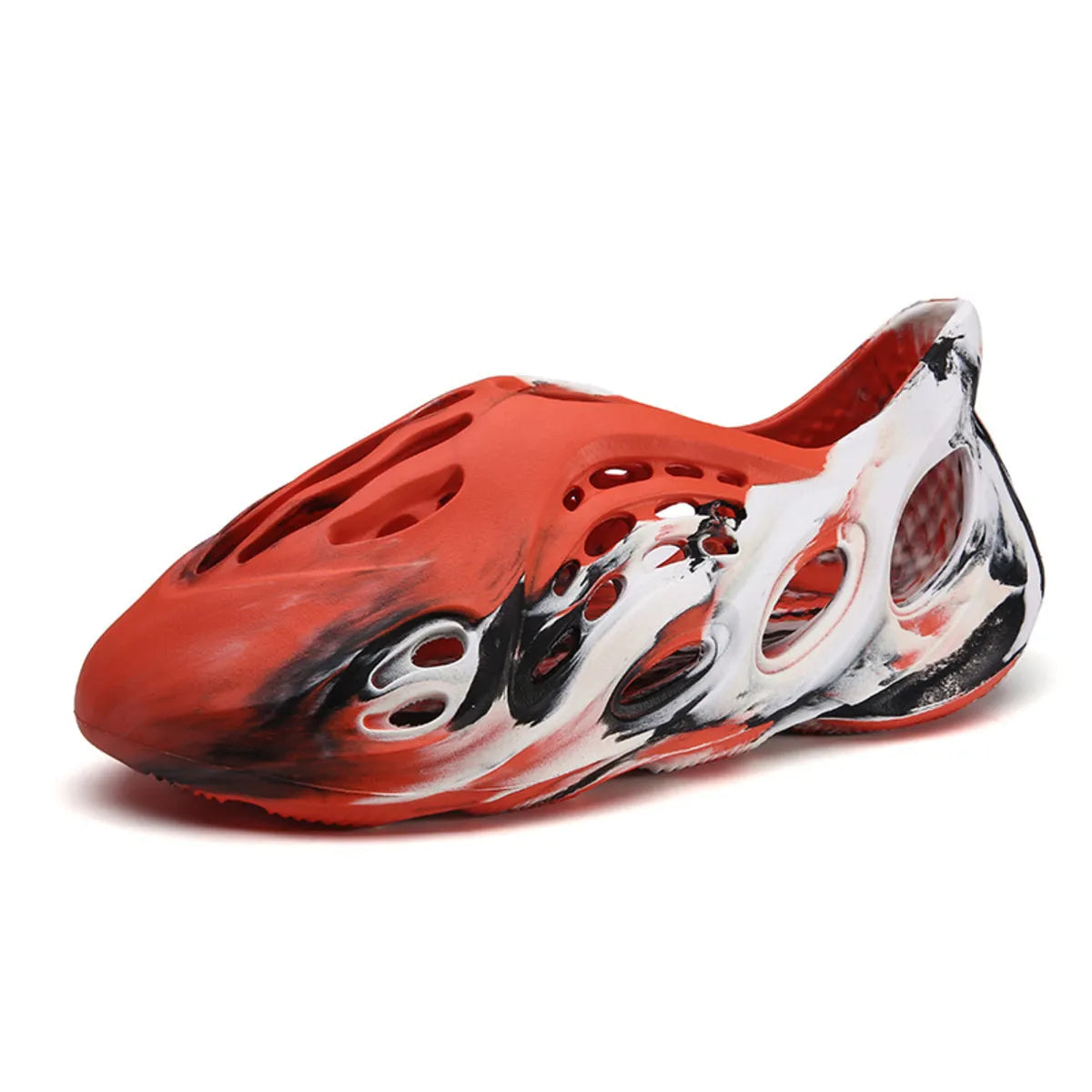 Plush Fashion Hub hollow-out flat sandals with open toes and stylish cut-out design, perfect for casual summer footwear.