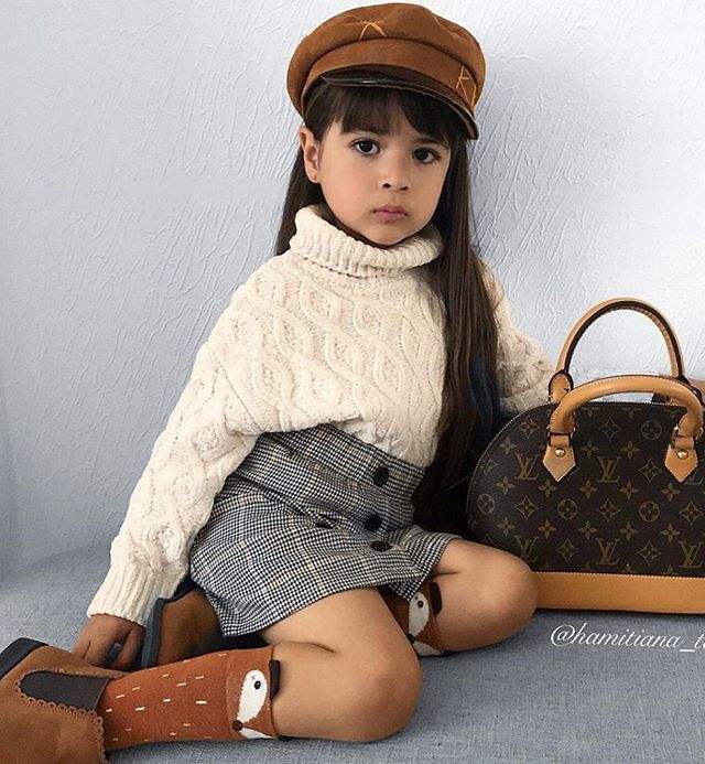 Turtleneck sweater + plaid skirt suitThis elegant suit features a turtleneck sweater and plaid skirt, perfect for any occasion. Long sleeves provide warmth, while the cotton fabric guarantees comfort. WGirls 2 piece setPlush Fashions ShopPlush Fashion Shop