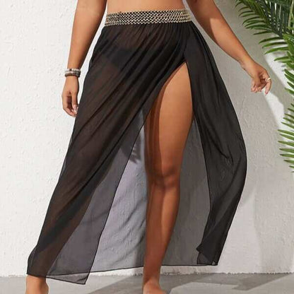 Women's Plus Size Breathable Mesh Split Beach SkirtElevate your beach style with our Plus Size Women's Breathable Mesh Split Beach Skirt. Perfect for swimming and wading, this shirt skirt is available in sizes XL-5XLSkirtsPlush Fashions ShopPlush Fashion Shop