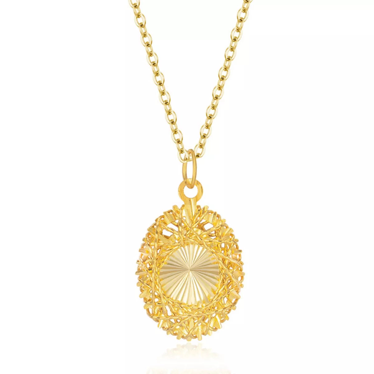 Sterling silver pendant necklace from Plush Fashion Hub featuring a sleek, elegant design on a delicate chain.