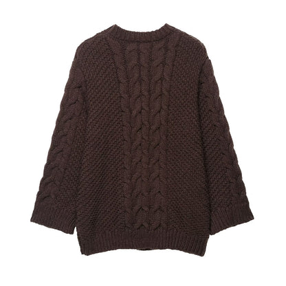 Women Clothing Street Twist Large Sleeves Sweater Bella Mia