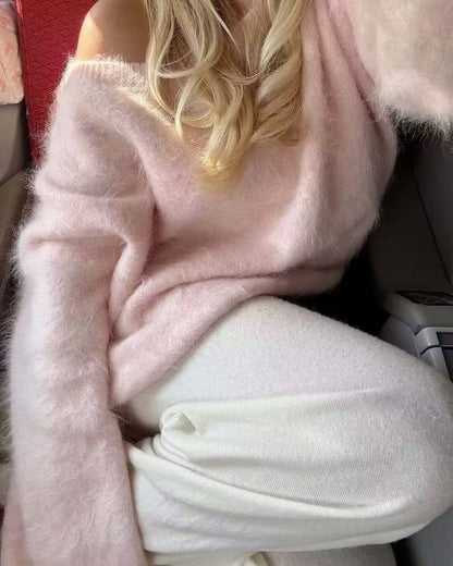 Women Gentle Long Sleeved Loose Sweater Bella Mia