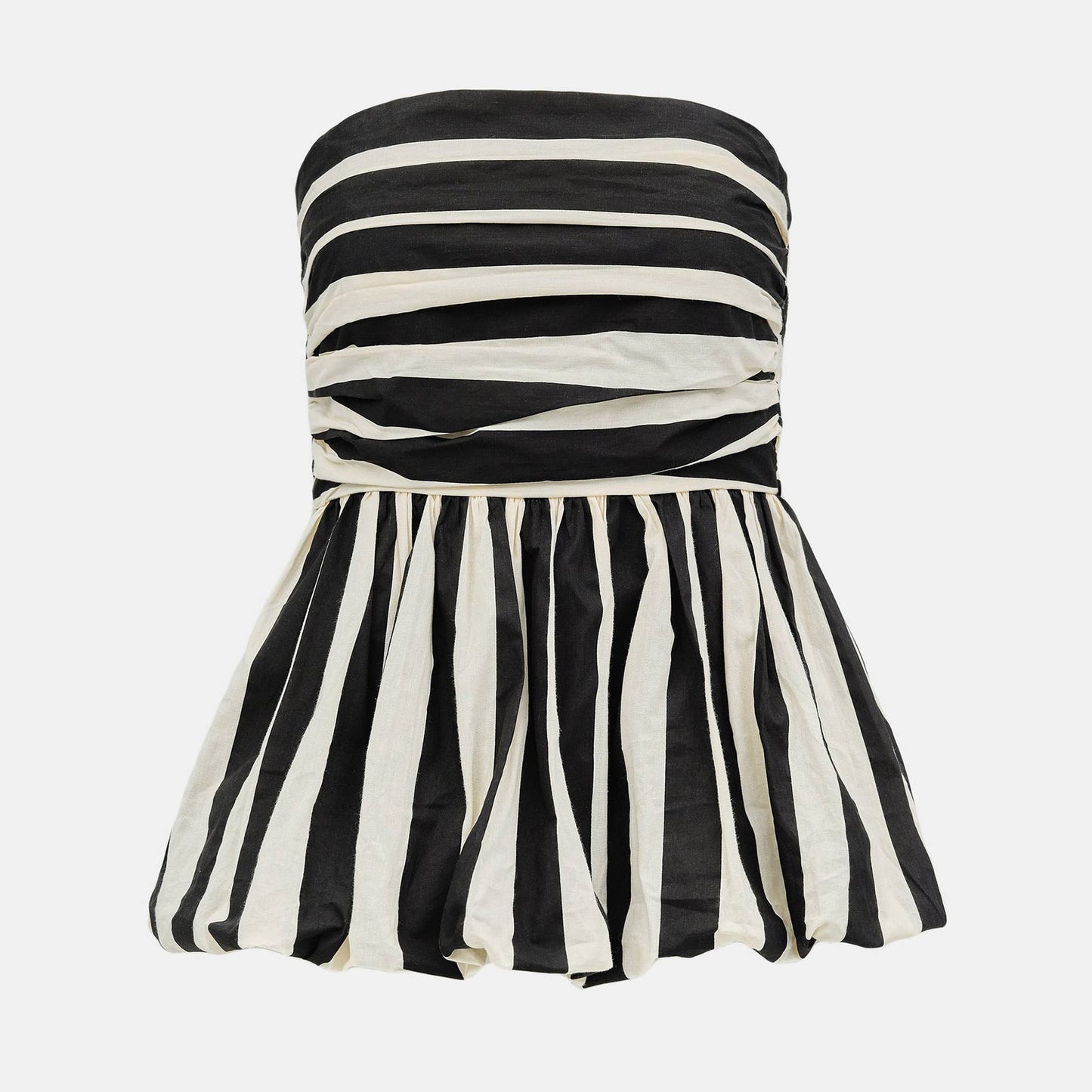 Black & White Striped Bubble Tube Top Pretty Little Patriot
