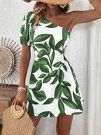 Women’s puff sleeve summer dress by Plush Fashion Hub, casual beach outfit with lightweight fabric and stylish puff sleeves.