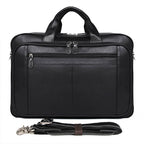 Leather business men's large handbag from Pi-Mart, featuring sturdy handles and a sleek, professional design for everyday use.