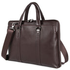 Pi-Mart men's leather briefcase featuring a gentleman style, stable design, and professional business bag appearance.