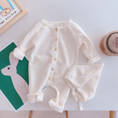 New Baby Knitted Long Sleeves Toddle Romper Simple Casual Infant OutfiIntroducing the New Baby Romper - the perfect outfit for spring and autumn! Made from high-quality, comfortable cotton with a removable hood and stylish trimmed edgebaby coatsPlush Fashions ShopPlush Fashion Shop