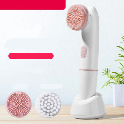 Electric Silicone Facial Cleanser,  Facial Cleansing Brush, Beauty InsTransform your skincare routine with our Electric Silicone Facial Cleanser! Combining ABS and silicone materials, this device offers gentle yet thorough 360° cleaninBeauty & HealthPlush Fashions ShopPlush Fashion Shop