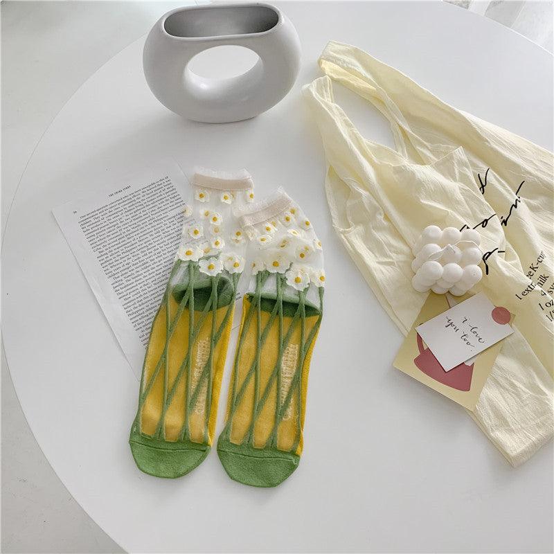 Retro Personality Breathable Glass Silk Bright Color SocksDiscover the perfect combination of style and comfort with Retro Personality Breathable Glass Silk Socks! Suitable for all seasons, these socks offer breathable, sweChildren socksPlush Fashions ShopPlush Fashion Shop