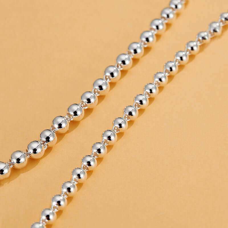 925 Sterling Silver Round Beads Women'S Short Chain Necklace CollarAdd a touch of elegance and charm to any outfit with our 925 Sterling Silver Round Beads Women's Short Chain Necklace Collar. Crafted in Korean style with authentic JeweleryPlush Fashions ShopPlush Fashion Shop