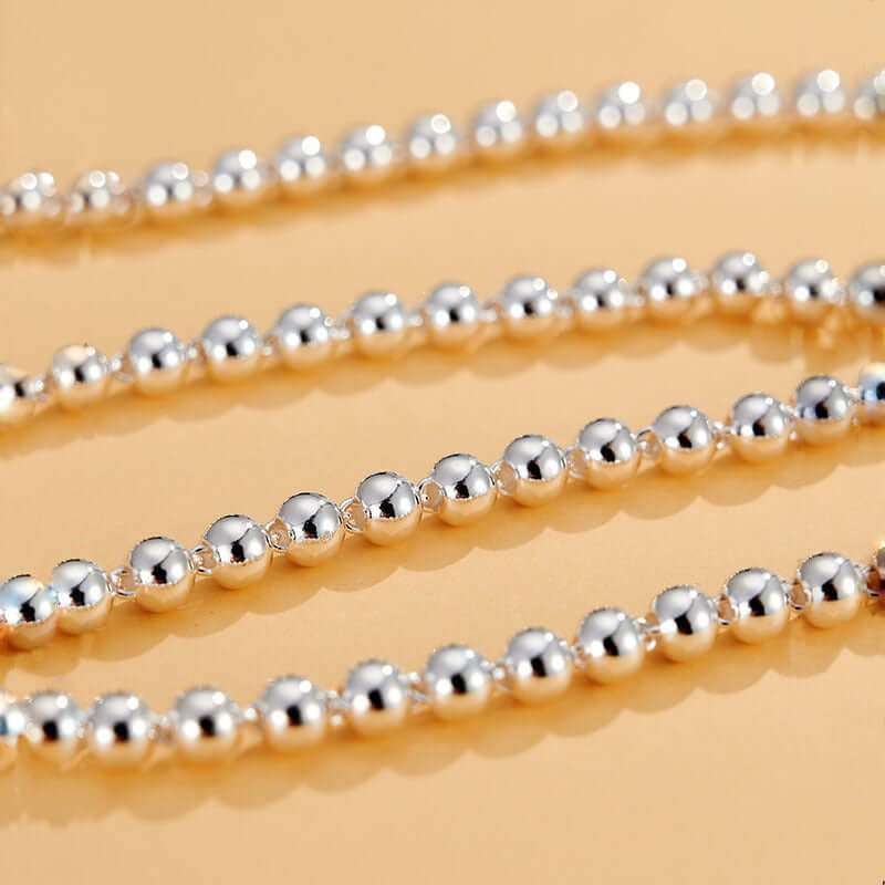 925 Sterling Silver Round Beads Women'S Short Chain Necklace CollarAdd a touch of elegance and charm to any outfit with our 925 Sterling Silver Round Beads Women's Short Chain Necklace Collar. Crafted in Korean style with authentic JeweleryPlush Fashions ShopPlush Fashion Shop