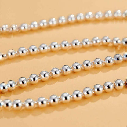 925 Sterling Silver Round Beads Women'S Short Chain Necklace CollarAdd a touch of elegance and charm to any outfit with our 925 Sterling Silver Round Beads Women's Short Chain Necklace Collar. Crafted in Korean style with authentic JeweleryPlush Fashions ShopPlush Fashion Shop