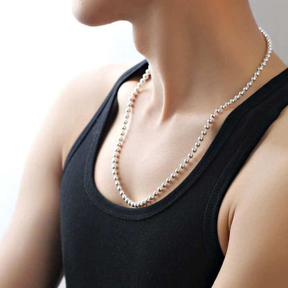 925 Sterling Silver Round Beads Women'S Short Chain Necklace CollarAdd a touch of elegance and charm to any outfit with our 925 Sterling Silver Round Beads Women's Short Chain Necklace Collar. Crafted in Korean style with authentic JeweleryPlush Fashions ShopPlush Fashion Shop