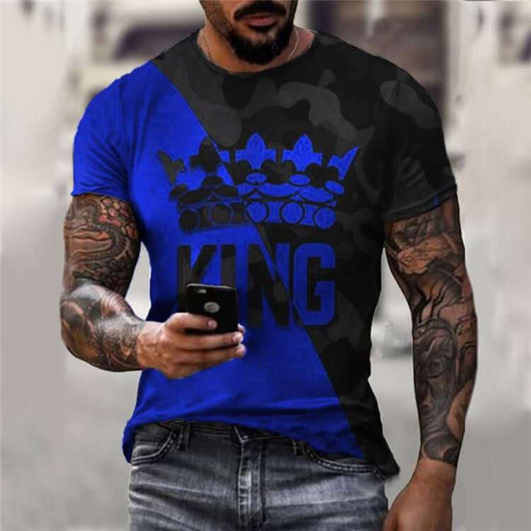 Loose Casual Fashion Round Neck FashionPrepare to make a statement with our Loose Casual Fashion Round Neck Fashion. Made with high-quality polyester fiber, this basic public style features a trendy KING TshirtsPlush Fashions ShopPlush Fashion Shop