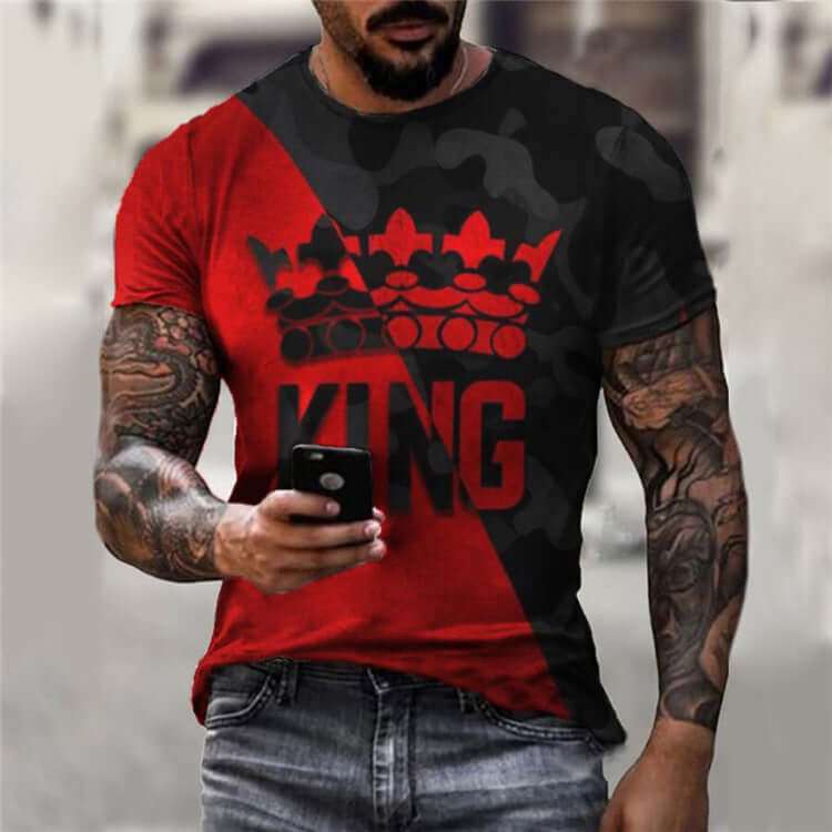 Loose Casual Fashion Round Neck FashionPrepare to make a statement with our Loose Casual Fashion Round Neck Fashion. Made with high-quality polyester fiber, this basic public style features a trendy KING TshirtsPlush Fashions ShopPlush Fashion Shop