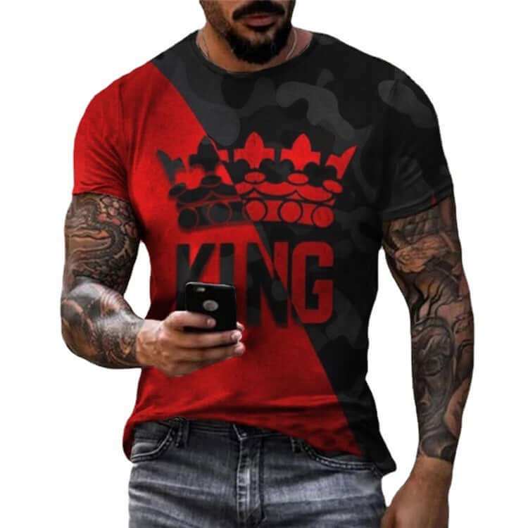 Loose Casual Fashion Round Neck FashionPrepare to make a statement with our Loose Casual Fashion Round Neck Fashion. Made with high-quality polyester fiber, this basic public style features a trendy KING TshirtsPlush Fashions ShopPlush Fashion Shop