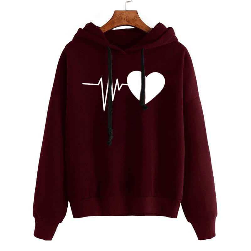 Heart Print Streetwear Hoodies Women Sweatshirt Spring Autumn Long SleExperience comfort and style with our Heart Print Streetwear Hoodies for women! The unique design is sure to turn heads, while the good quality material provides ultSweatshirtPlush Fashions ShopPlush Fashion Shop