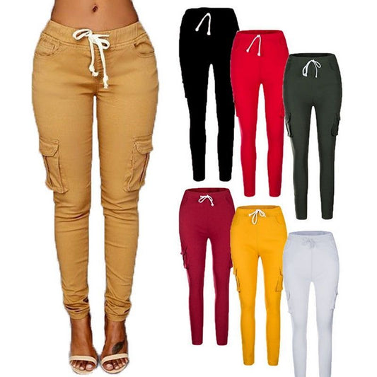 Women's multi-bag casual pantsElevate your style with our Women's multi-bag casual pants! Made of high-quality cotton, these fitted trousers feature a comfortable middle-waisted design and a stylPantsPlush Fashions ShopPlush Fashion Shop