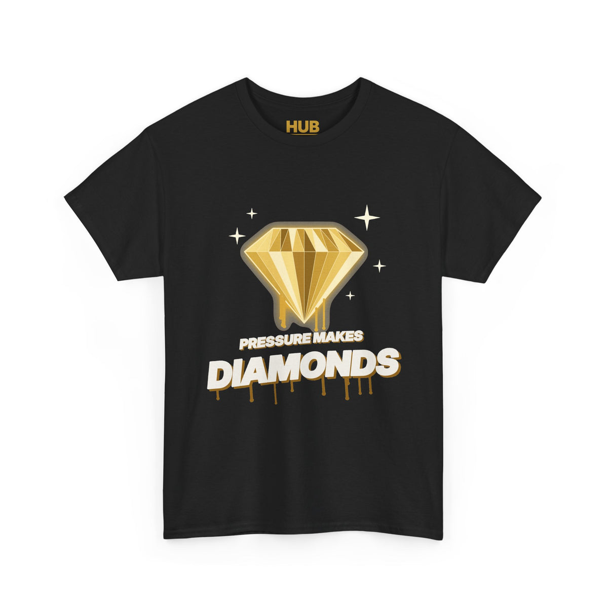 Pressure Makes Diamonds Tee – Black & Gold Streetwear