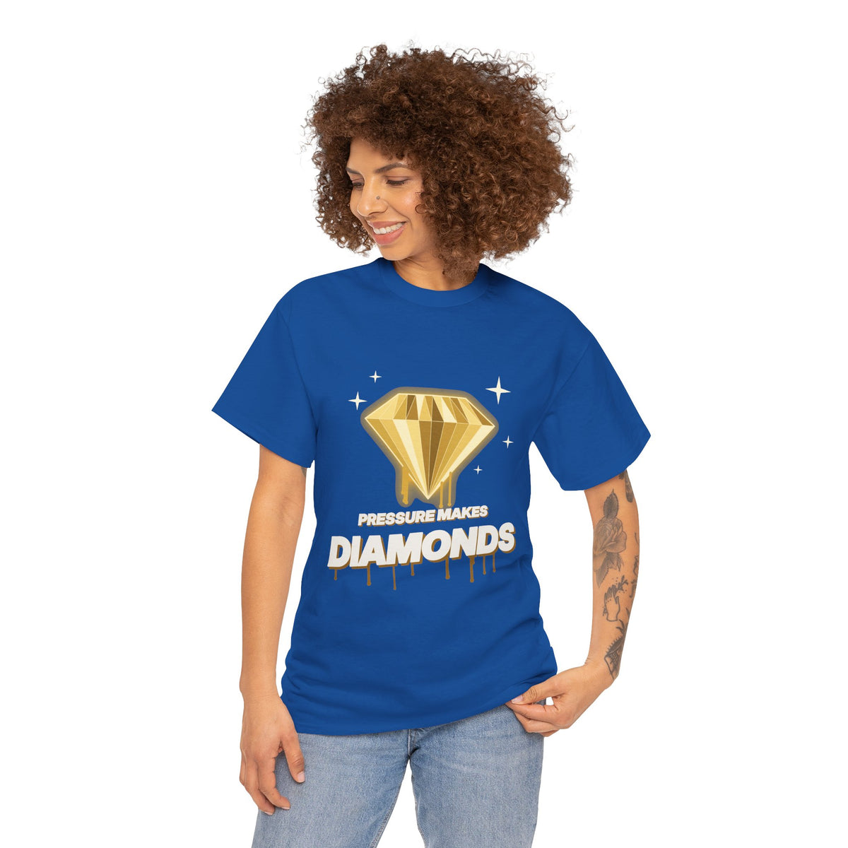 Pressure Makes Diamonds Tee – Black & Gold Streetwear