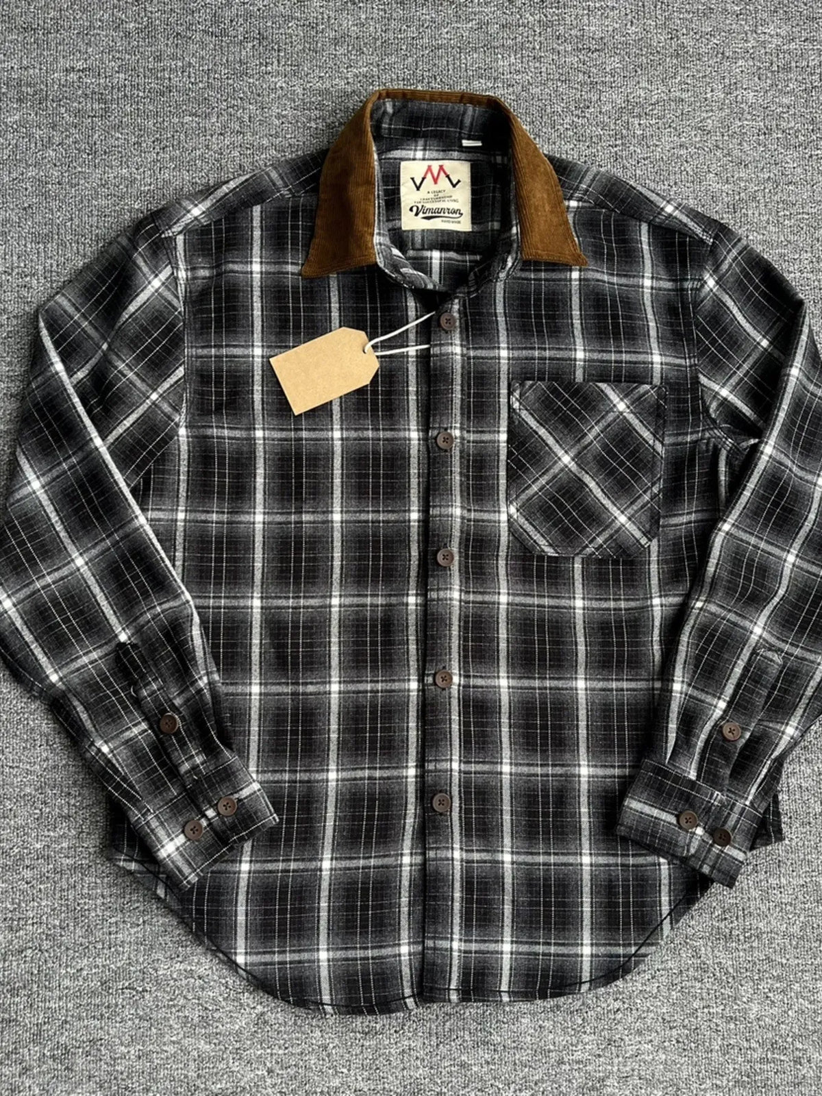 Men's plus size oversized plaid button-up shirt by Plush Fashion Hub, showing the colorful checkered pattern and relaxed fit.